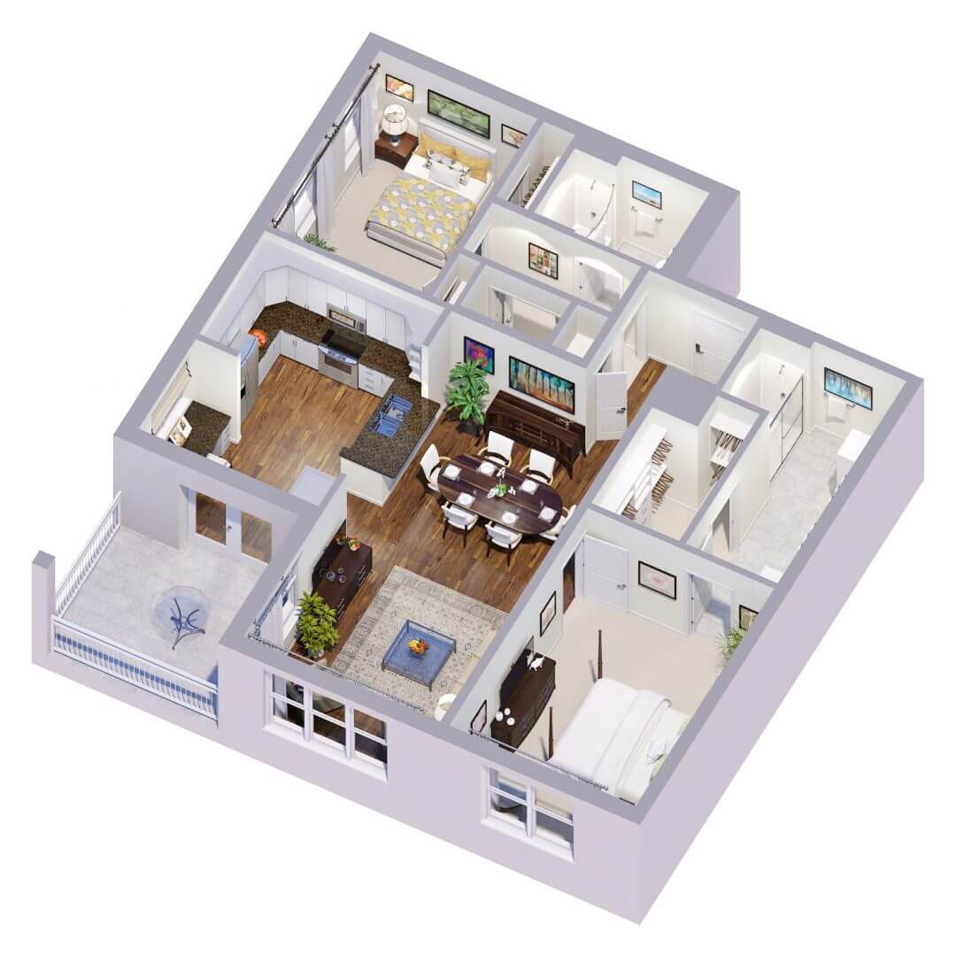 Rochester Floor plan 3D preview