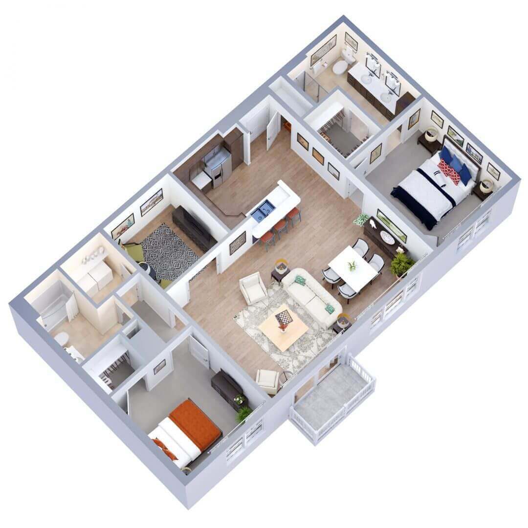 Victoria Floor plan 3D preview