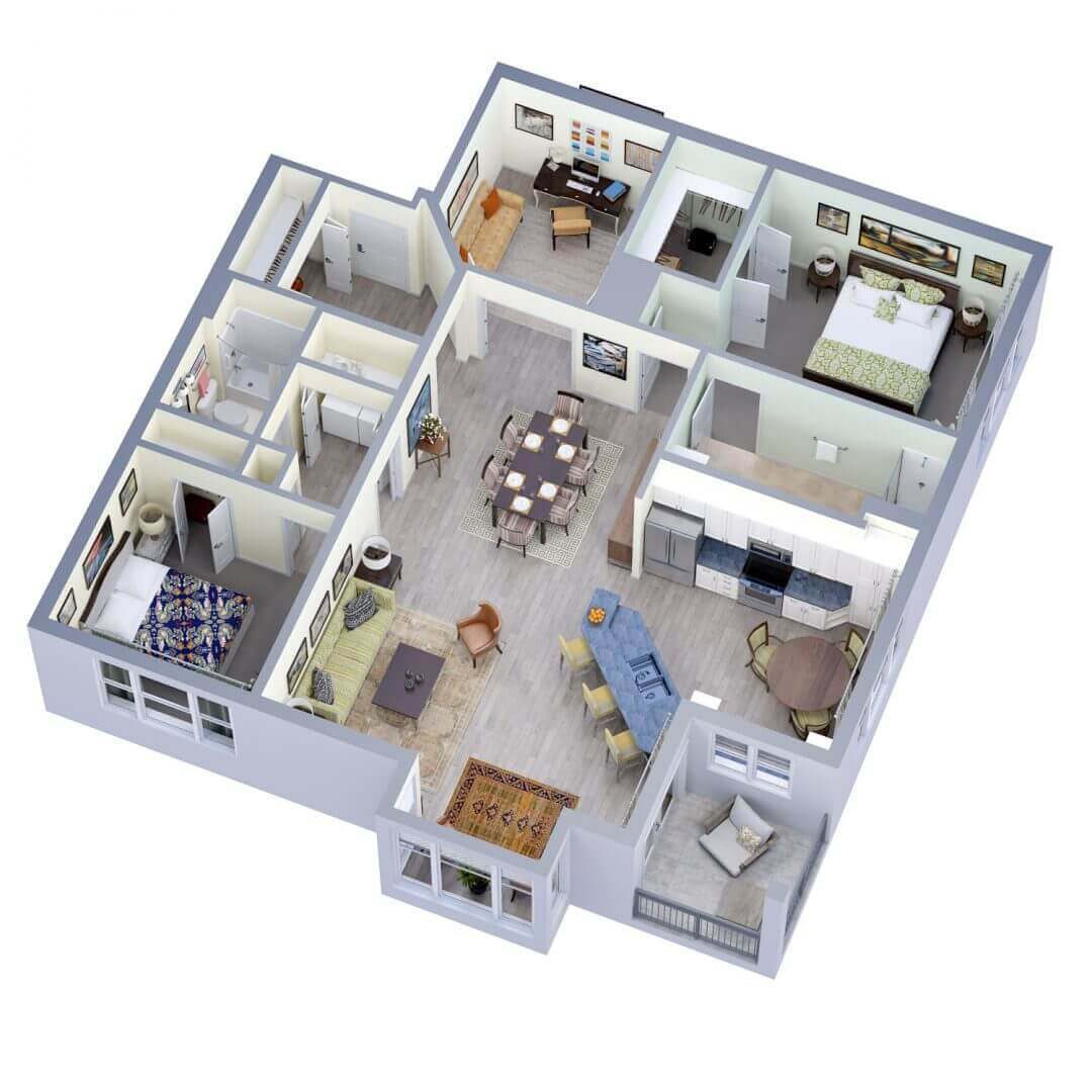 Wilmington Floor plan 3D preview